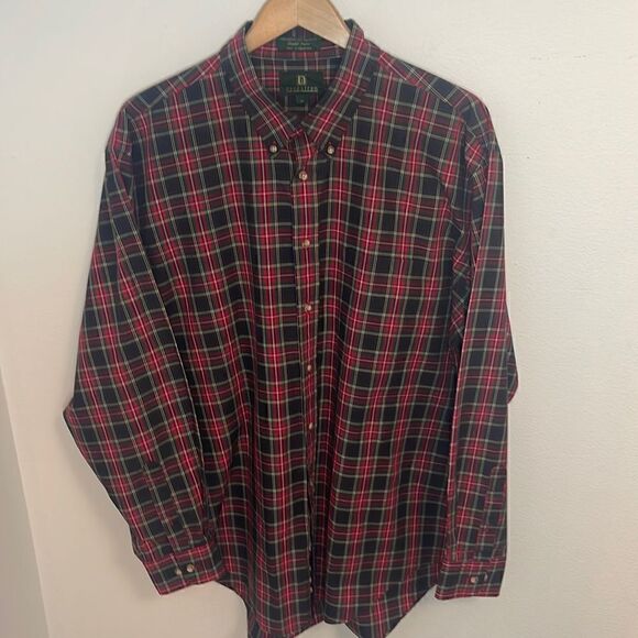 Classic Nordstrom Blended Poplin plaid button down shirt.  Size XL. - Picture 1 of 4